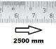 HORIZONTAL FLEXIBLE RULE CLASS II LEFT TO RIGHT 2500 MM SECTION 20x1 MM<BR>REF : RGH96-G22M5D1I0